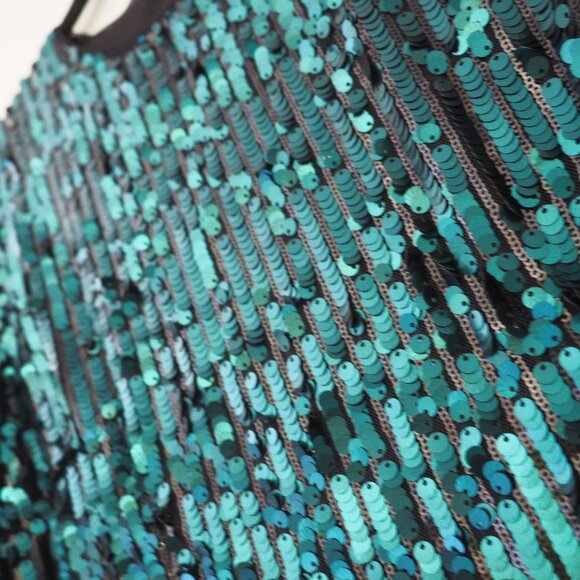 * Aidan Mattox Long Sleeve Sequin Mini Dress sz 8 - Picture 5 of 7